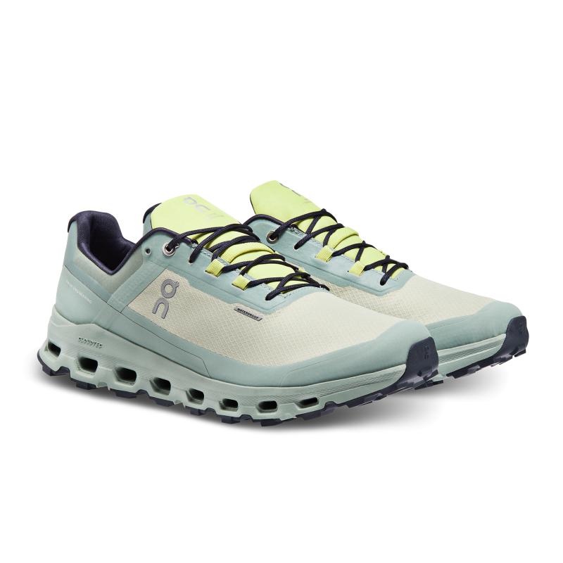 QC Cloudvista 防水 メンズ トレイルランニングシューズ Chalk | Moss Mint | 34285-YVKW